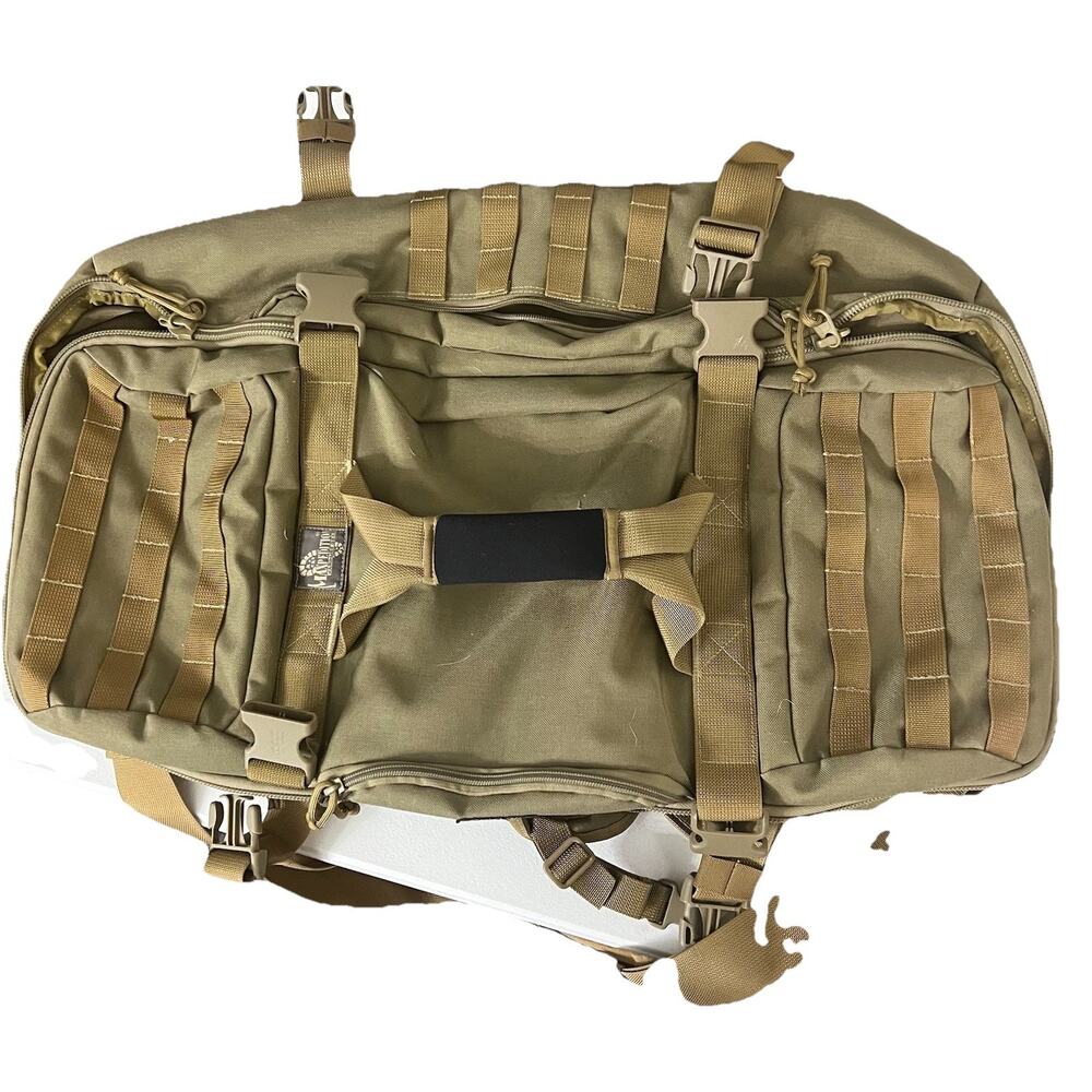 Maxpedition Fliegerduffel Adventure Bag Khaki. Acceptable size for carry-on.